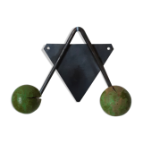 Coat door patère balls