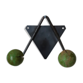 Coat door patère balls