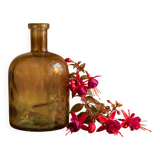 Vintage amber glass bottle – dame jeanne decor – flea market style