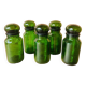 Lot de 5 pots vintage en verre vert