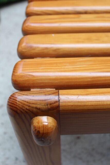 Stool design scandinavian sauna solid pine 1970