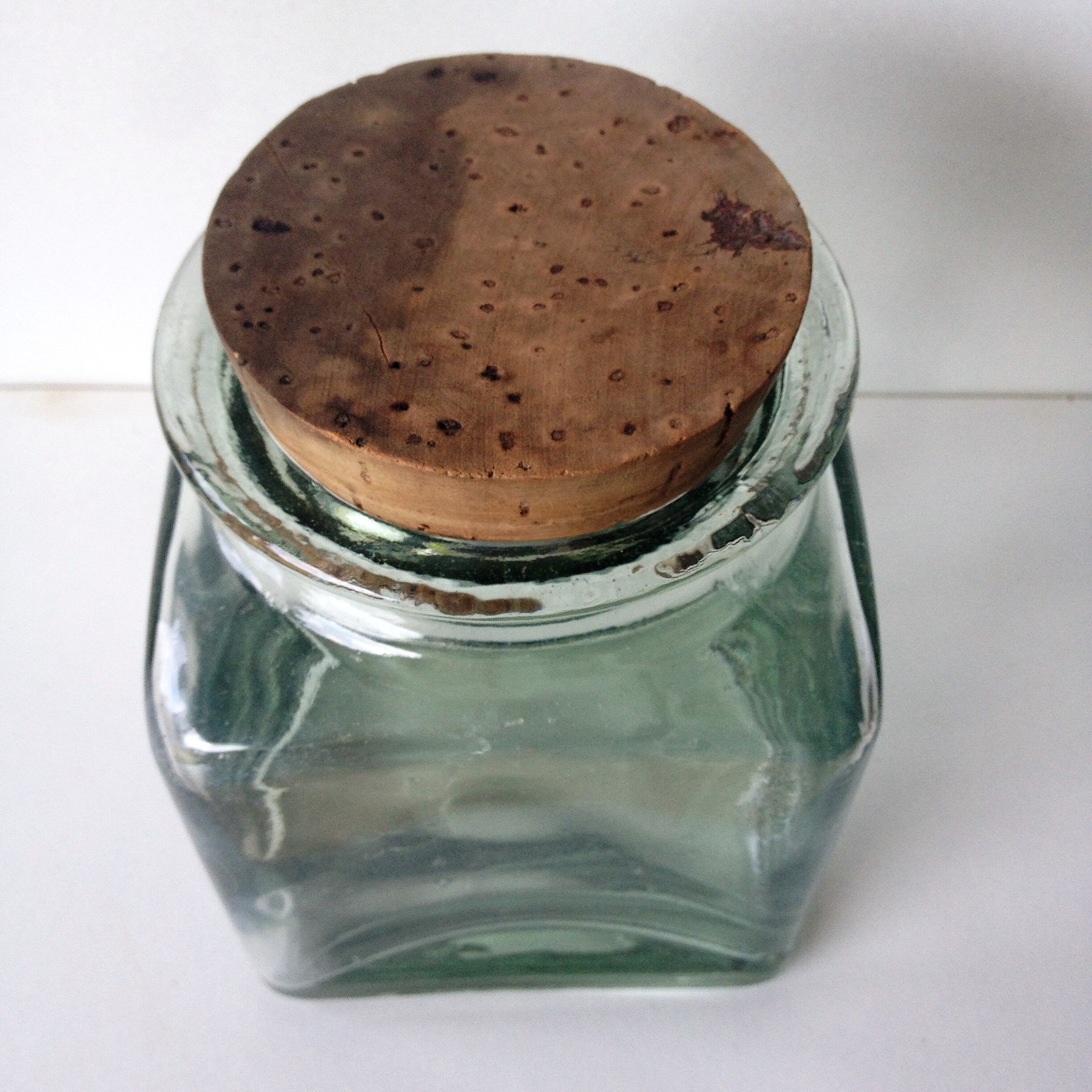 Square glass jar