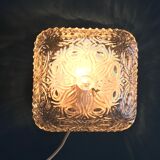 Molded glass hanging lamp