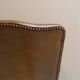 Chaise de bureau vintage en merisier et cuir