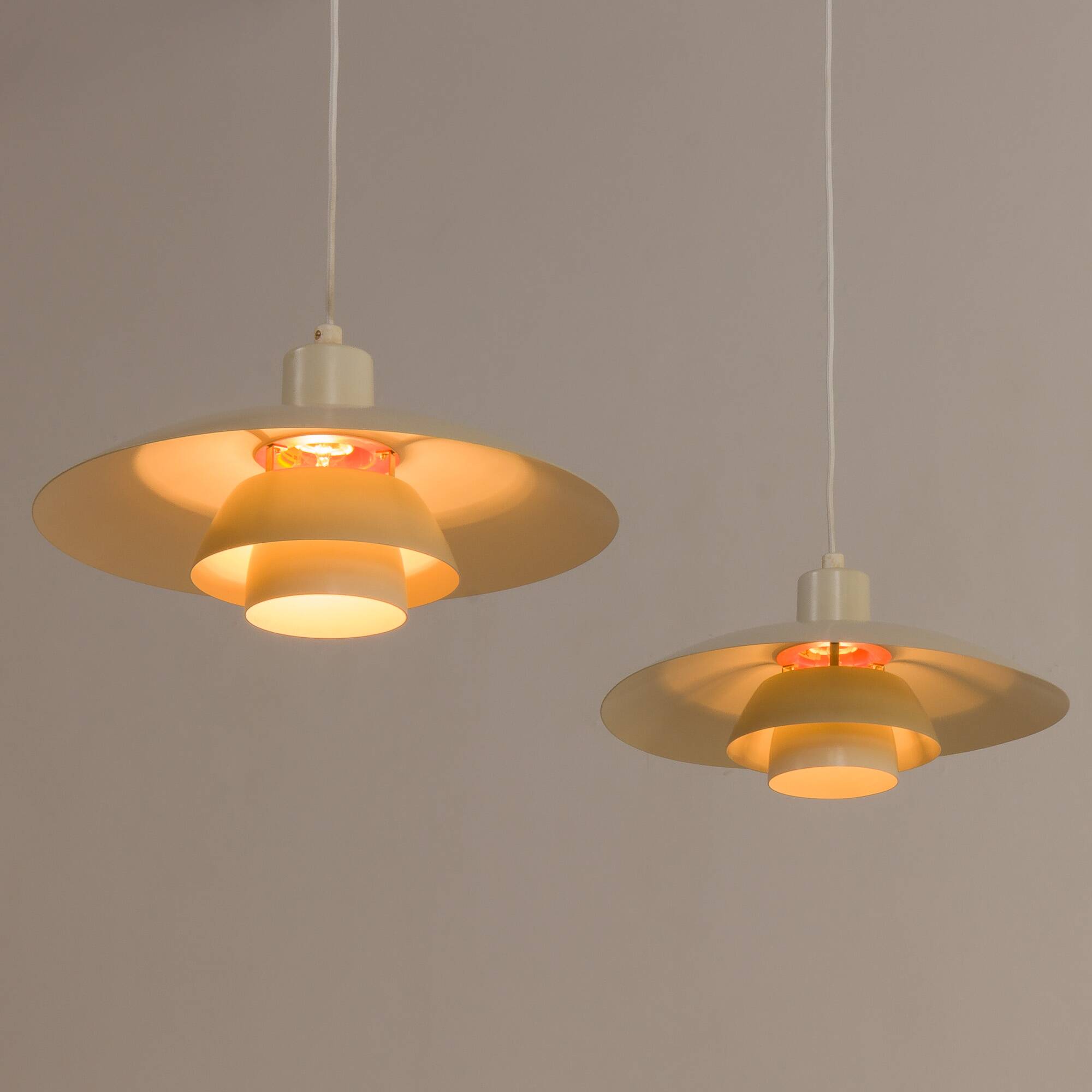 PH 4/3 vintage pendant lamp Poul Henningsen, set of 2, Louis Poulsen, Denmark, 1970s