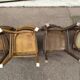 Set of 10 wooden bar bistro chairs - old - vintage