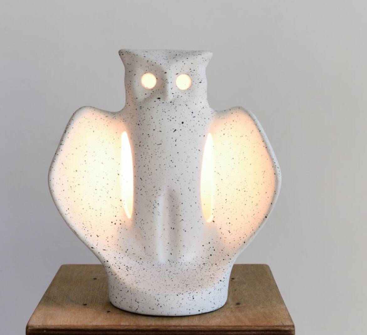 80s owl ceramic lamp