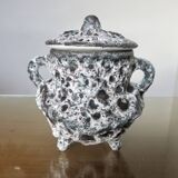 Fat lava tripod flower spike vase