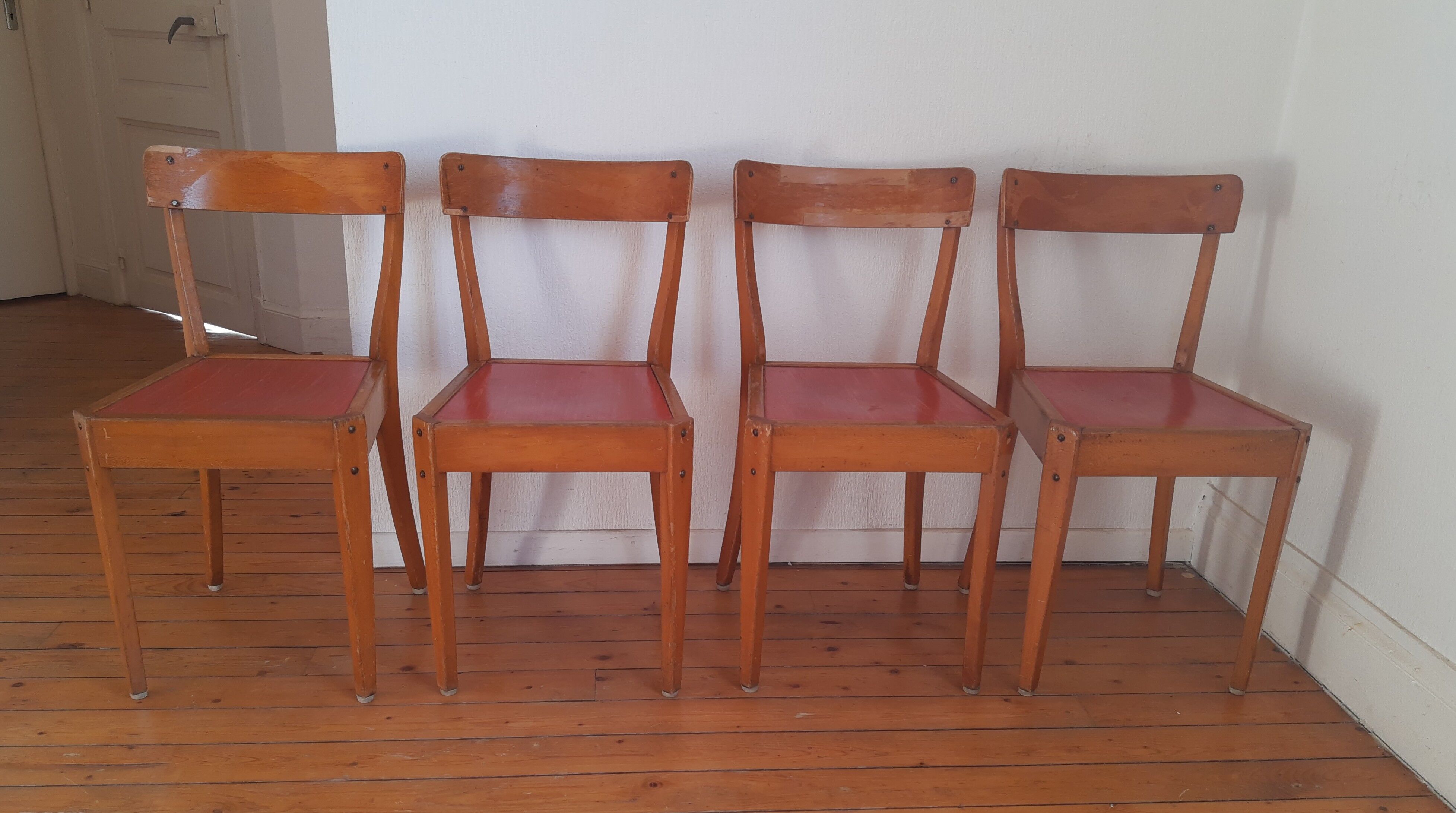 Suite of 4 chairs vintage bistro Diago
