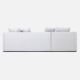 Canapé d'angle MALMO gris souris, design scandinave