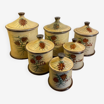 Série de pots à épices vintage de Vallauris