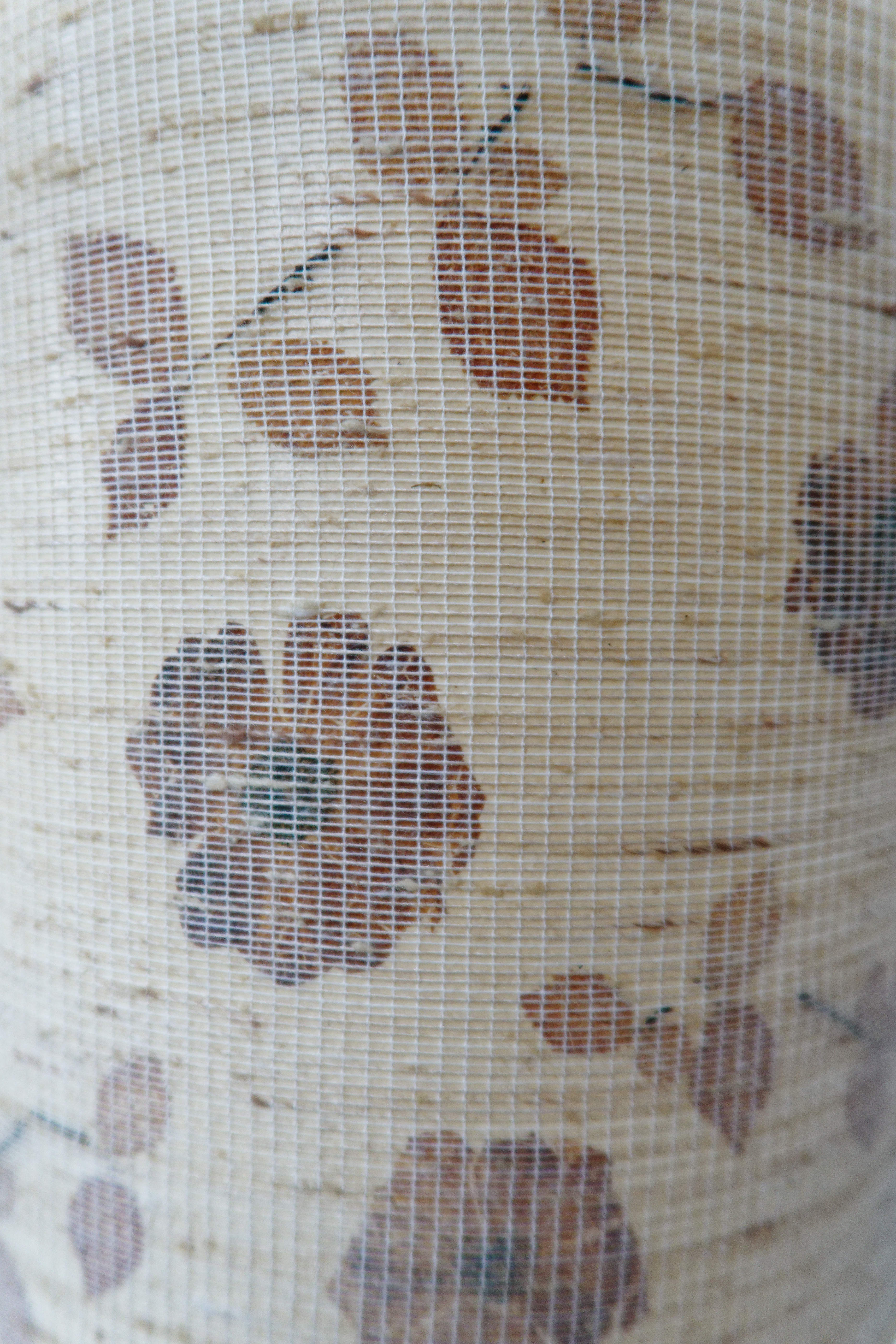 Table lamp vintage lampshade woven flowers