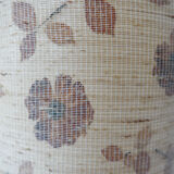 Lampe à poser vintage abat jour tissé  fleurs