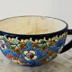 Large antique earthenware cup LONGWY
