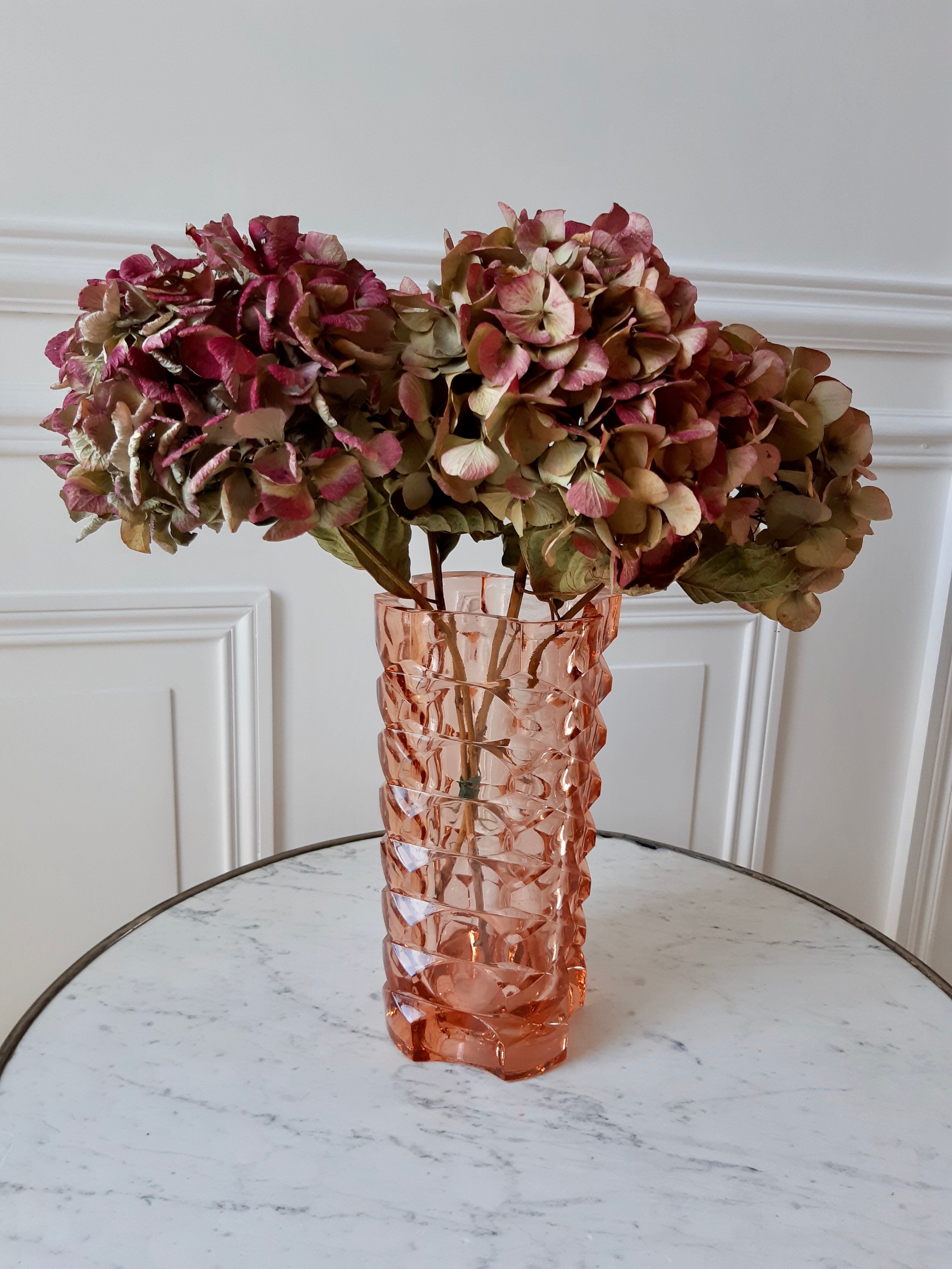 Vase art déco rose