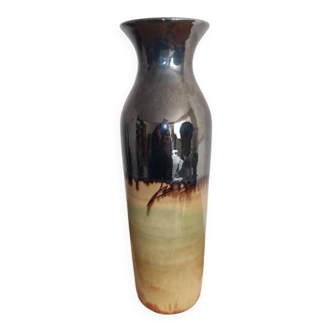 Vase Design 33cm in Glazed Stoneware - Signed PLANAS - La Bisbal d’Empordà