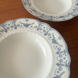 Set of 2 Royal Doulton Joséphine model deep plates – blue decoration