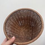 Cache pot rotin vintage