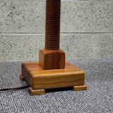 Art deco lamp in turned wood 1930