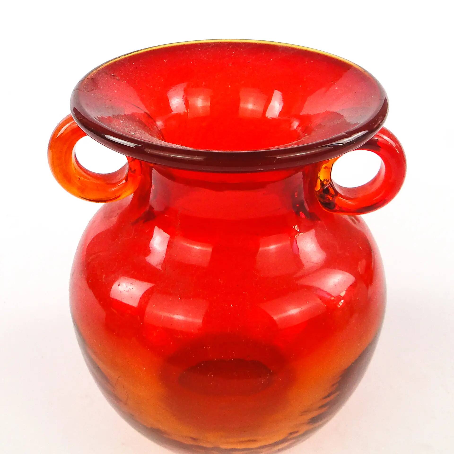 Mid-century modern vase, glass, designed by J. Słuczan-Orkusz, Poland, 1970s