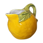Pichet en barbotine citron