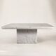 Table with a solid Carrara marble base.