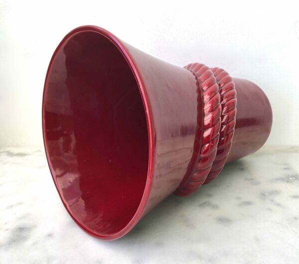 Vase céramique pourpre 1960