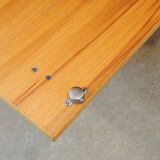 Mid-century bedside tables with ash veneer and black glass by František Mezulánik, Nový Domov, Czechoslovakia, 1970s.