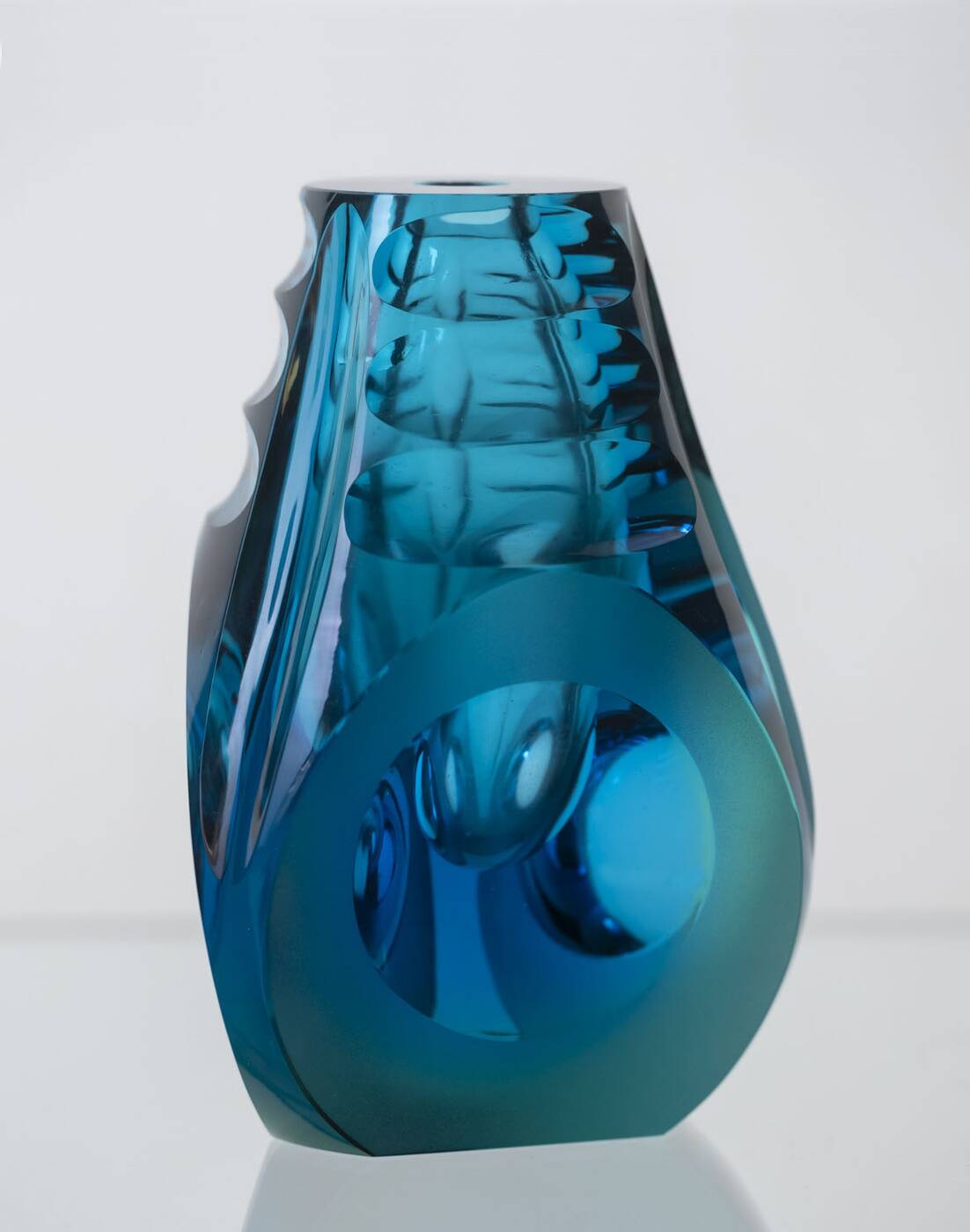 Vintage Hand-Cut Vase, 1970s, Czechoslovakia