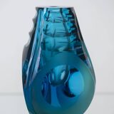 Vintage Hand-Cut Vase, 1970s, Czechoslovakia