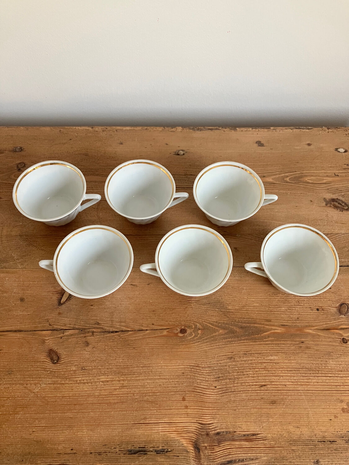 Set of 6 porcelain coffee cups