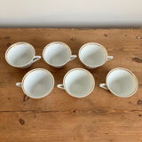 Set of 6 porcelain coffee cups