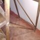 Old wooden stepladder six steps