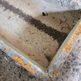 Old planters in faux cement wood