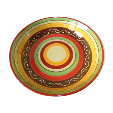 Glazed terracotta dish