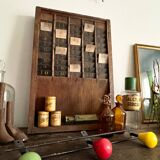 Vintage wooden ball wall coat rack