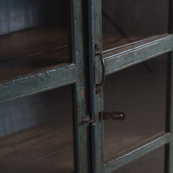 Old wooden cupboard blue