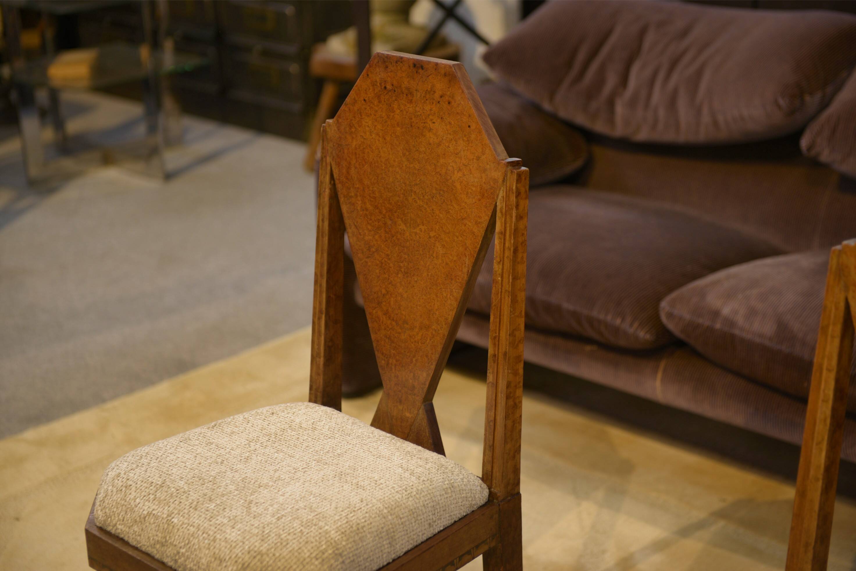 Pair of Art Deco chairs attributed to Baptistin Spade 1930s