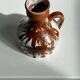 Small white and brown vase or pitcher West Germany H:15cm D:10.5cm