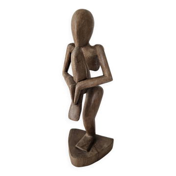 Wooden sculpture / statuette Zen character Yoga position