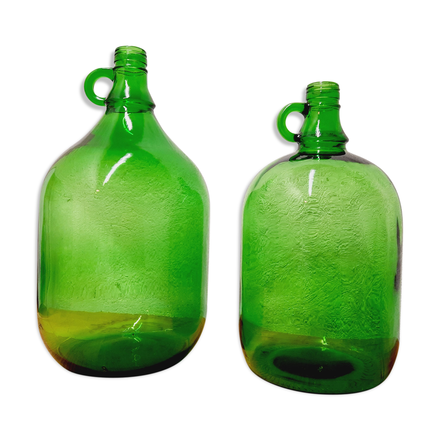Duo demijohns emerald green