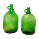 Duo demijohns emerald green
