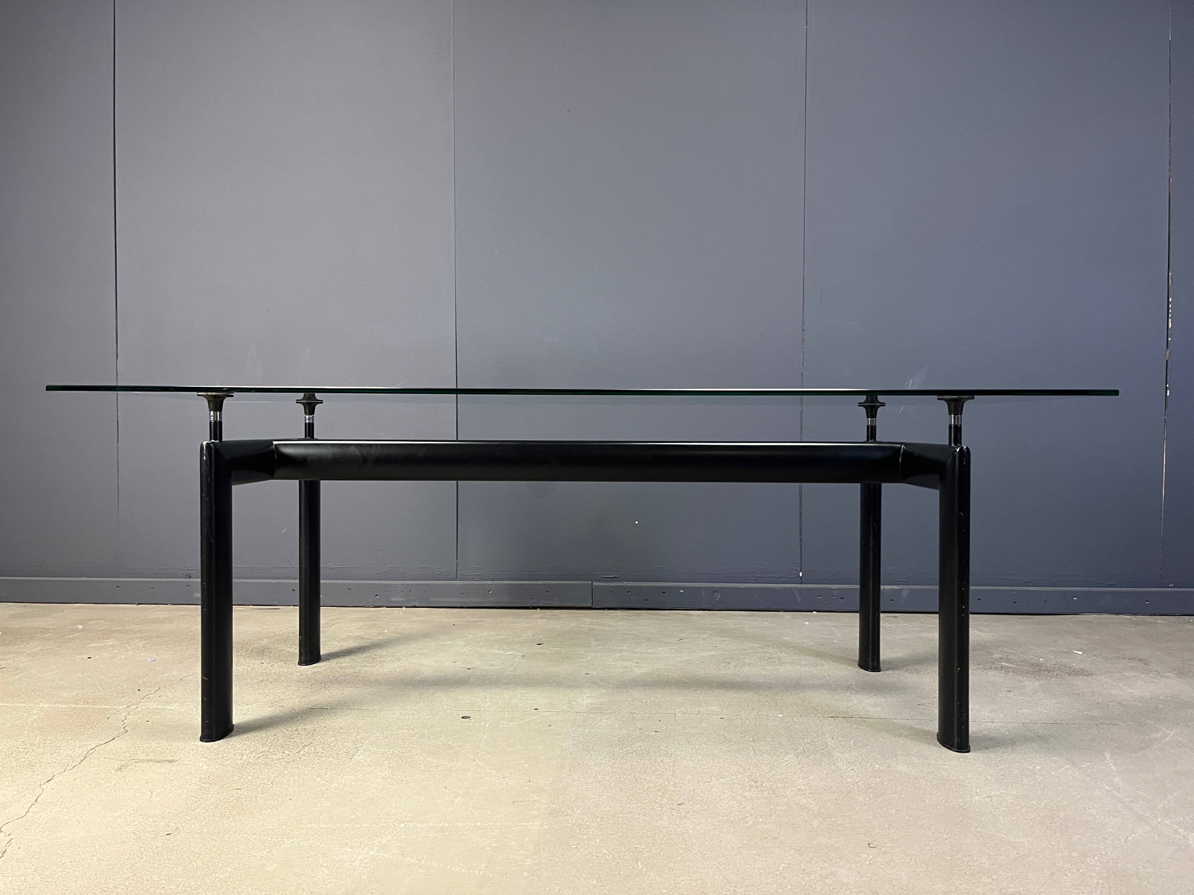 LC6 dining table by Le Corbusier for Cassina, 1990s.