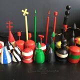 Lot 24 pieces of handmade wooden beacons