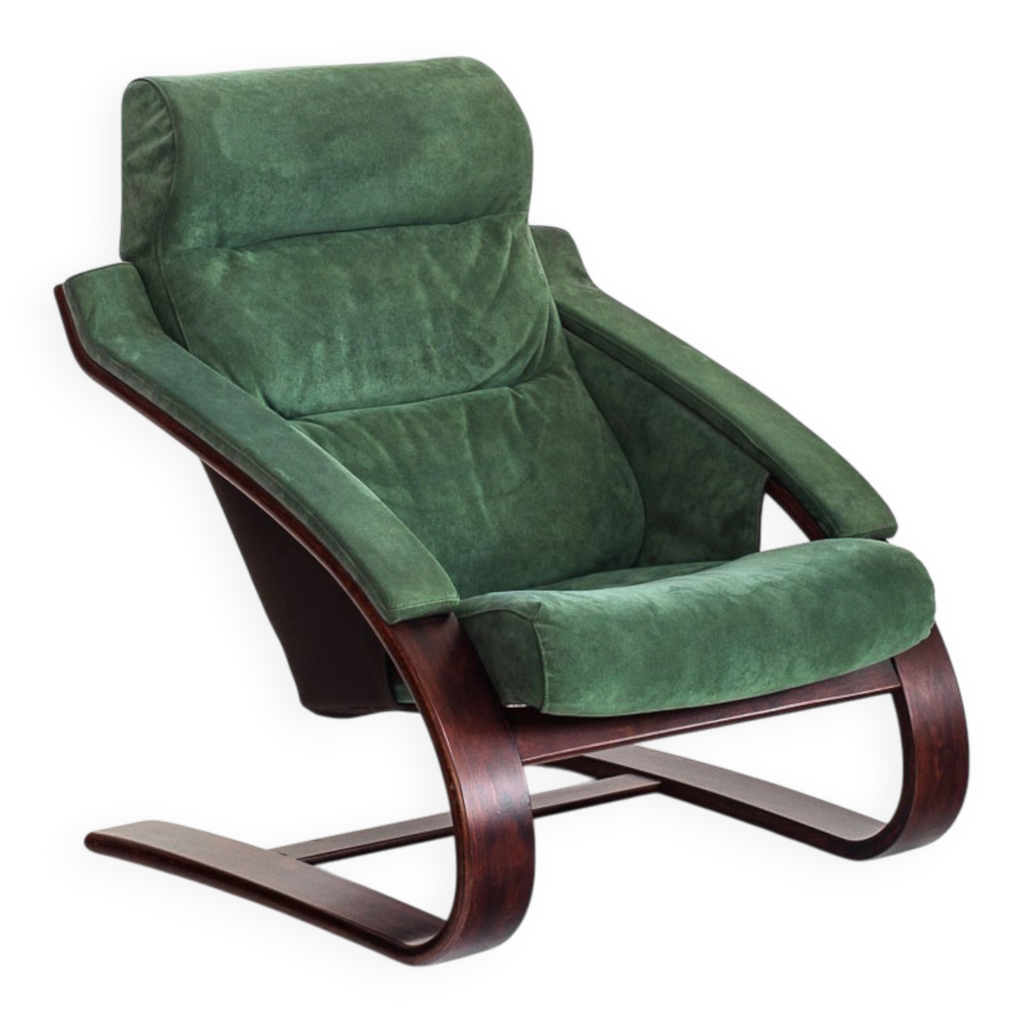 Vintage armchair in Alcantara. Åke Fribyter for Nelo Möbel. Sweden. 1990s.