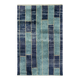 Contemporary Hand-Knotted Tulu Rug in Blue Tones, 100% Wool, Custom Options Available