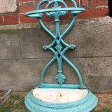 Enameled cast iron umbrella stand circa 1900