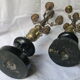 Pair of bronze Napoleon III marble candelabra with mantelpiece decoration