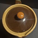 Pitcher covered glazed terracotta alsace Soufflenheim XXth