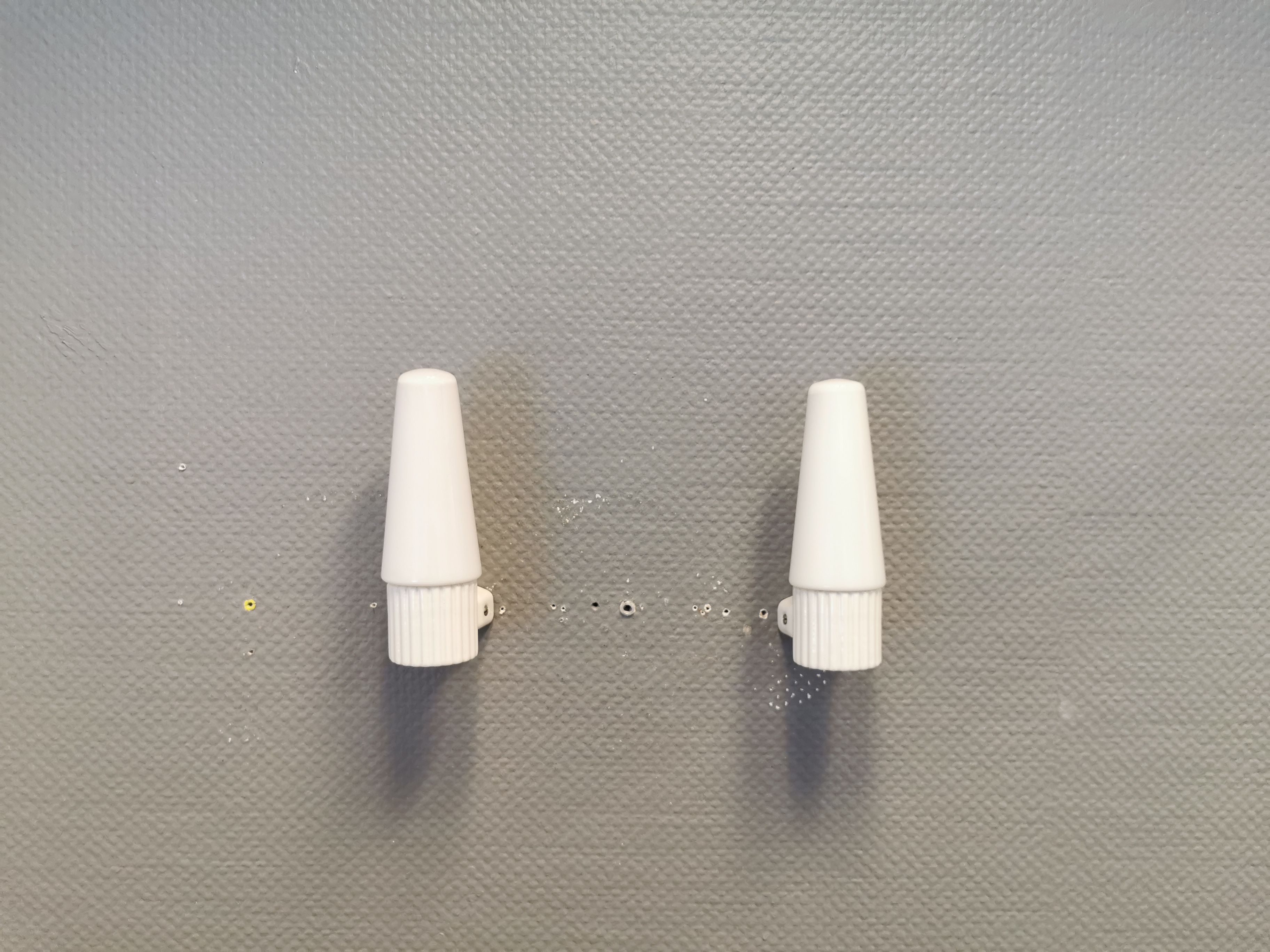 Bathroom/wall lamps, from the 60s, designed by Sigvard Bernadotte, for IFÖ Sweden.